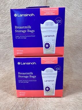 Lansinoh Breastmilk Breast Pump Storage Bags-200 Total Bags